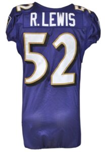 2010 Ray Lewis Baltimore Ravens Game-Used Home Jersey