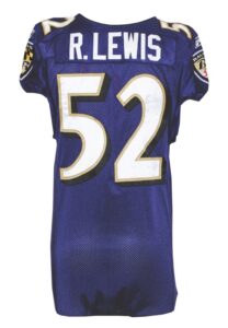 2010 Ray Lewis Baltimore Ravens Game-Used Home Jersey