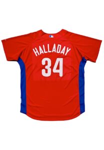 2010 Roy Halladay Philadelphia Phillies Player Worn Batting Practice Jersey