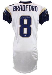 2010 Sam Bradford St. Louis Rams Game-Used & Autographed Home Jersey