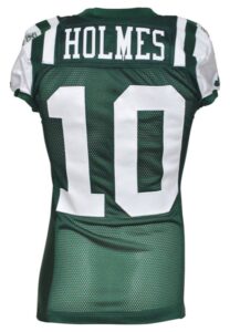 2010 Santonio Holmes New York Jets Game-Used Home Jersey