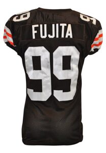 2010 Scott Fujita Cleveland Browns Game-Used Home Jersey