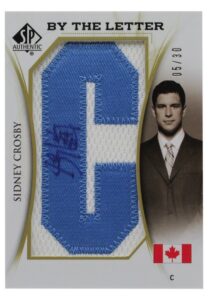 2010 Upper Deck “By The Letter” Sidney Crosby Autographed #L-SC