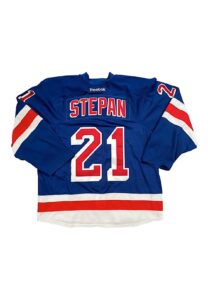 2011-12 Derek Stepan NY Rangers Game-Used Jersey