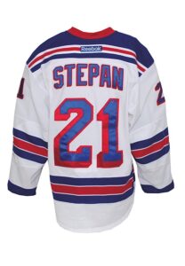 2011-12 Derek Stepan NY Rangers Game-Used Road Jersey