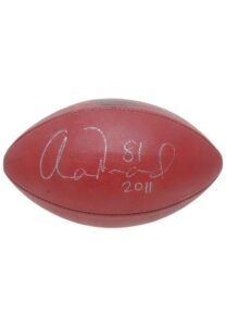 2011 Aaron Hernandez New England Patriots Game-Used & Autographed Football