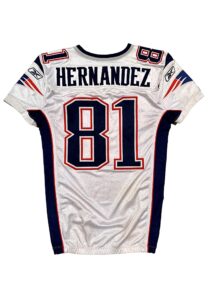 2011 Aaron Hernandez New England Patriots Game-Used & Signed Jersey