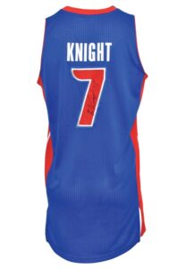 2011 Brandon Knight Rookie Detroit Pistons Game-Used & Autographed Road Jersey