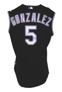 2011 Carlos Gonzalez Colorado Rockies Game-Used Alternate Jersey