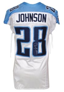 2011 Chris Johnson Tennessee Titans Game-Used & Autographed Road Jersey