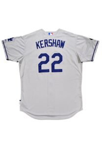 2011 Clayton Kershaw LA Dodgers Game-Used Road Jersey