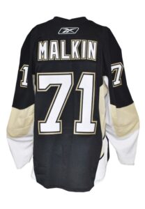 2011 Evgeni Malkin Pittsburgh Penguins Photoshoot Worn & Autographed Home Jersey