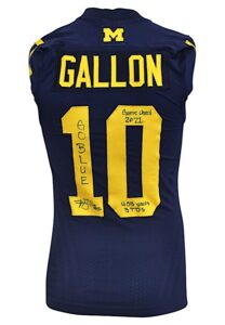 2011 Jeremy Gallon Michigan Wolverines Game-Used & Autographed Home Jersey