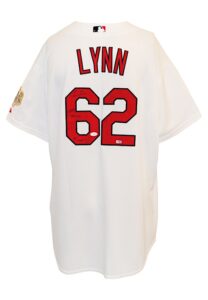 2011 Lance Lynn St. Louis Cardinals Rookie Debut Game-Used & Autographed World Series Patched Jersey