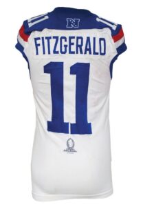 2011 Larry Fitzgerald Pro Bowl Game-Used NFC Uniform, Gloves & Locker Room Nameplate