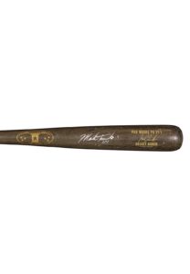 2011 Mark Trumbo LA Angels Game-Used & Autographed Bat