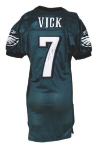 2011 Michael Vick & Desean Jackson Philadelphia Eagles Autographed Home Game Jerseys