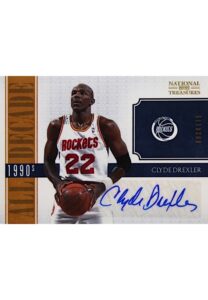 2011 Panini National Treasures Clyde Drexler Autographed