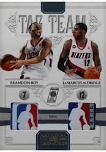 2011 Panini National Treasures Prime Materials Brandon Roy & LaMarcus Aldridge #12