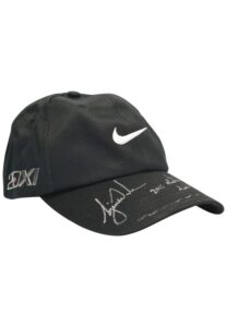 2011 Tiger Woods Masters Tournament-Worn & Autographed Caps