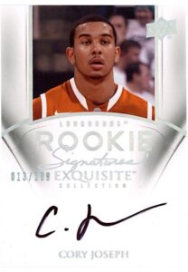 2011 Upper Deck Exquisite Collection Rookie Signatures Cory Joseph