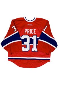 2012-13 Carey Price Montreal Canadiens Game-Used Jersey