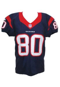 2012 Andre Johnson Houston Texans Photo Shoot Worn Home Jersey