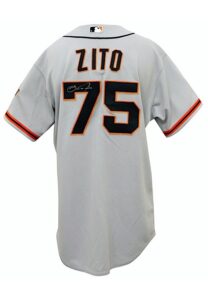 2012 Barry Zito San Francisco Giants Game-Used & Autographed Road Jersey