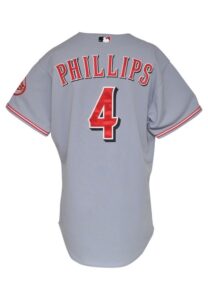 2012 Brandon Phillips Cincinnati Reds Game-Used Road Jersey