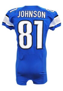 2012 Calvin “Megatron” Johnson Detroit Lions Game-Used Home Jersey