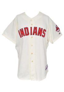 2012 Carlos Santana Cleveland Indians Game-Used Home Alternate Jersey