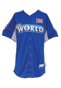 2012 Francisco Lindor World Team MLB Futures Game-Used Jersey