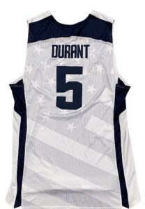 2012 Kevin Durant Olympic USA Basketball Game-Used White Jersey