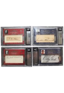 2012 Leaf Oval Office Cut Signature Edition John Quincy Adams, Herbert Hoover, Franklin Roosevelt & Harry Truman, Gerald & Betty Ford