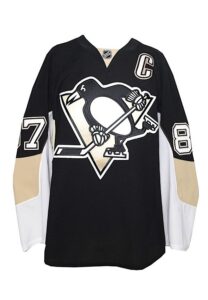 2012 Sidney Crosby Pittsburgh Penguins Game-Used Home Jersey