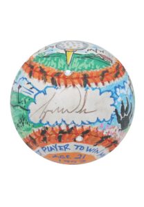 2012 Tiger Woods Autographed Charles Fazzino Artwork Baseball