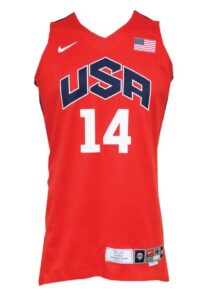 2012 Tina Charles Team USA Olympics Game-Used Road Jersey