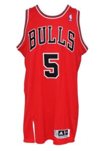 2013-14 Carlos Boozer Chicago Bulls Game-Used Road Jersey