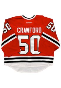 2013-14 Corey Crawford Chicago Blackhawks Game-Used Jersey