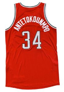 2013-14 Giannis Antetokounmpo Milwaukee Bucks Rookie Pro-Cut Jersey