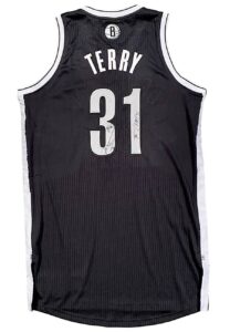 2013-14 Jason Terry Brooklyn Nets Game-Used & Signed Road Jersey