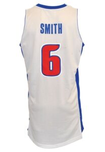 2013-14 Josh Smith Detroit Pistons Game-Used Home Jersey