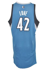 2013-14 Kevin Love Minnesota Timberwolves Game-Used Road Jersey 