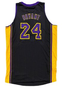 2013-14 Kobe Bryant LA Lakers Game-Issued Hollywood Nights Jersey