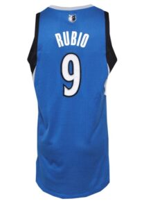 2013-14 Ricky Rubio Minnesota Timberwolves Game-Used Road Jersey