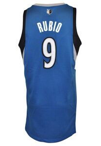 2013-14 Ricky Rubio Minnesota Timberwolves Game-Used Road Uniform