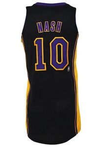 2013-14 Steve Nash Los Angeles Lakers Game-Used Black Jersey