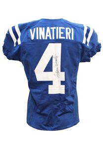 2013 Adam Vinatieri Indianapolis Colts Game-Used & Autographed Jersey