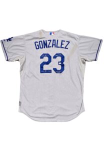 2013 Adrian Gonzalez LA Dodgers Game-Used & Signed Home Run Jersey