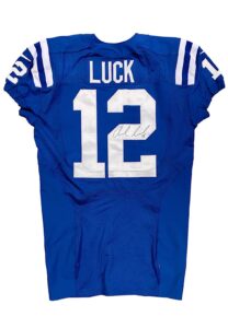 2013 Andrew Luck Indianapolis Colts Game-Issued & Signed Jersey